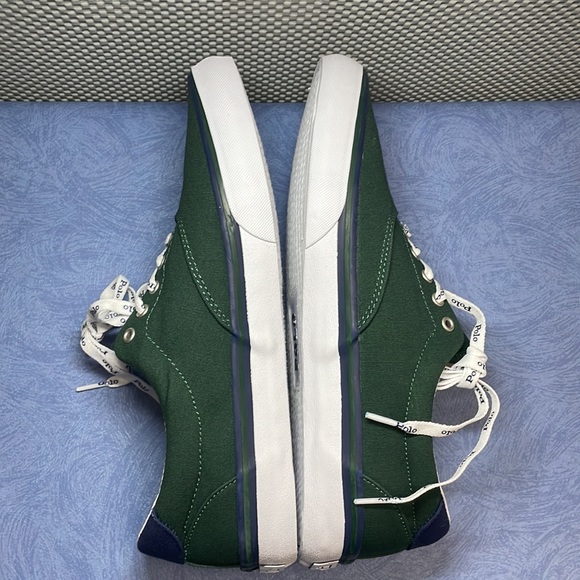 Polo Ralph Lauren Men’s Thorton 01087 Laceup Canvas Shoes Green Size 10D New - Picture 10 of 16